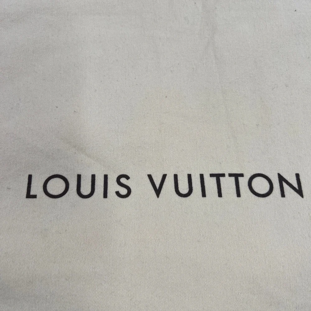 Louis Vuitton Dust Bag Tan Large Cotton Drawstring Purse Handbag 23.5x23.5in